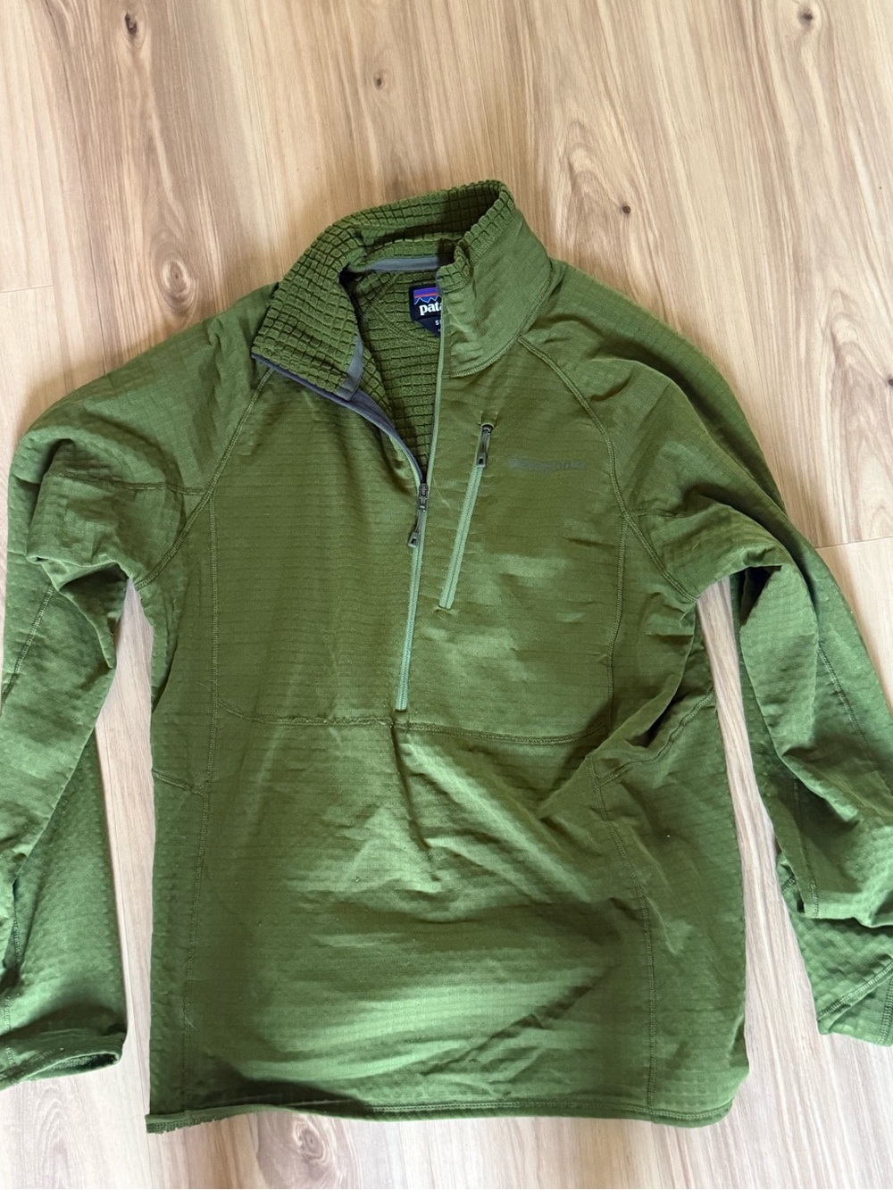 Patagonia Olive Green Half-Zip Sweater